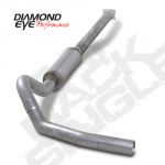 Diamond Eye Cat-Back Aluminized Kit With Muffler Replacement Pipe Single  4