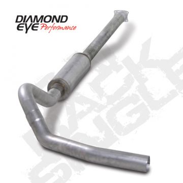 Diamond Eye Cat-Back Aluminized Kit With Muffler Replacement Pipe Single  4"