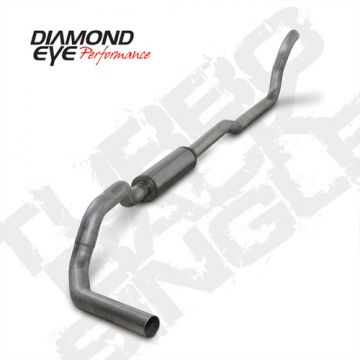Diamond Eye Turbo Back Aluminized Kit Single 4"