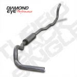 Diamond Eye Turbo Back Aluminized Kit With HX40 Downpipe Single 4