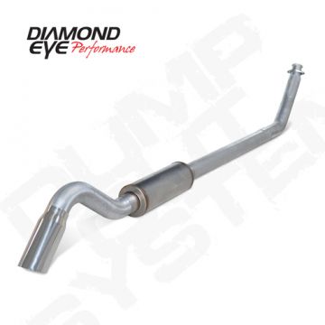 Diamond Eye Turbo Back Turn Down Aluminized Kit Single 4"