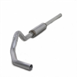 Diamond Eye Cat-Back Aluminized Kit With Muffler Replacement Pipe Single 4"