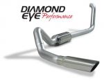 Diamond Eye Cat-Back Aluminized Kit With Muffler Replacement Pipe Single 4