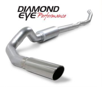 Diamond Eye Cat-Back Aluminized Kit With Muffler Replacement Pipe Single 5"