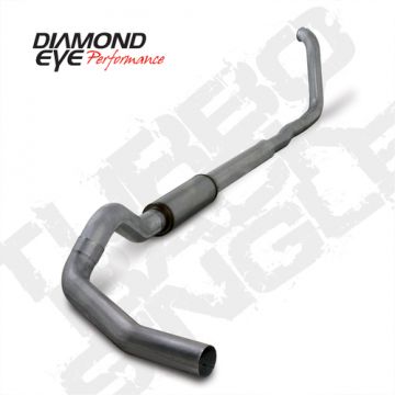 Diamond Eye Turbo Back Stainless Steel Kit With 4" Downpipe Single 5"
