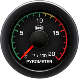 Isspro EV2 Pyrometer(EGT) Withcolor Band 0-2000