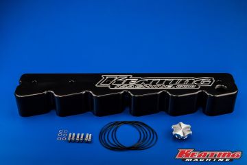 12 Valve Billet Valve Cover fits Cummins Notched for Stock Lines First Gen 1989-1993 Black Anodized