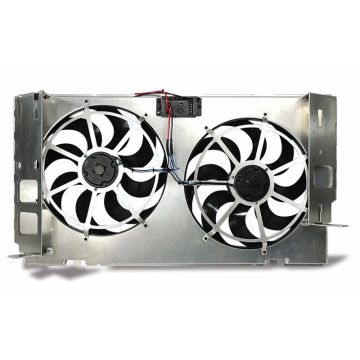 Direct-fit dual electric fans for 1994-2002 Dodge Ram diesel