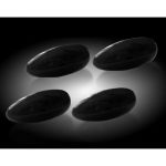 GMC and Chevy Dually Fender Lenses (4-Piece Set) w/ 2 Red LED Lights and 2 Amber LED Lights - Smoked