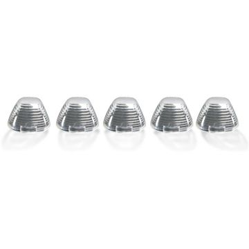 Ford Superduty (5-Piece Set) Clear Cab Roof Light Lenses Only and Amber Xenon Bulbs