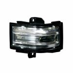 Ford Superduty Side Mirror Lenses (2-Piece Set) w/ WHITE LED Running Lights, AMBER Flashing LED Turn