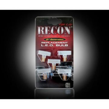 194 / 168 T-10 High-Power 3-Watt LED Bulbs 5pc KIT - WHITE Ford SUPERDUTY 99-16 Cab Light Bulbs