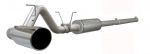Large Bore-HD 4 IN 409 Stainless Steel Cat-Back Exhaust System w/ Muffler & Polished Tip