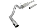 Large Bore-HD 4 IN 409 Stainless Steel Cat-Back Exhaust System w/ Muffler & Polished Tip