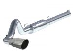 Large Bore-HD 5 IN 409 Stainless Steel Cat-Back Exhaust System w/ Muffler & Polished Tip