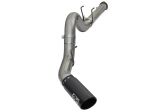 Large Bore-HD 5in 409 Stainless Steel DPF-Back Exhaust System w/Black Tip