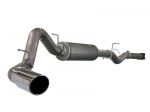 Large Bore-HD 4 IN 409 Stainless Steel Cat-Back Exhaust System w/ Muffler & Polished Tip