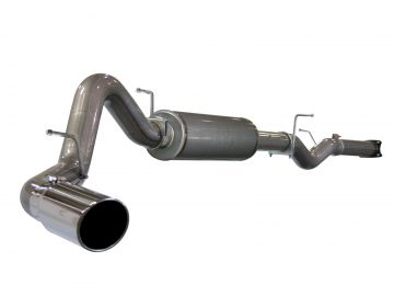 Large Bore-HD 4 IN 409 Stainless Steel Cat-Back Exhaust System w/ Muffler & Polished Tip