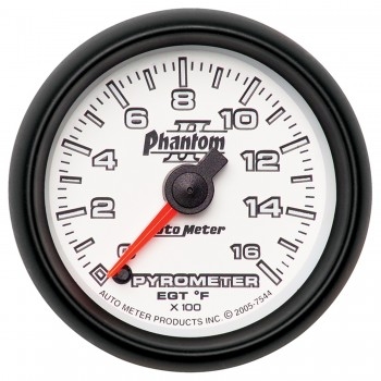 2-1/16" Pyrometer, 0-1600 °F Stepper Motor, Phantom II