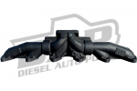 DAP Assembled Black Cerkote 3-Piece T3 Exhaust Manifold Pyro Tapped With Gaskets - 24VT3M-CBLK