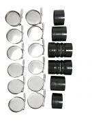 DAP Intercooler Boot Kit with Spring Clamps for 1999.5-2003 7.3L Ford Powerstroke