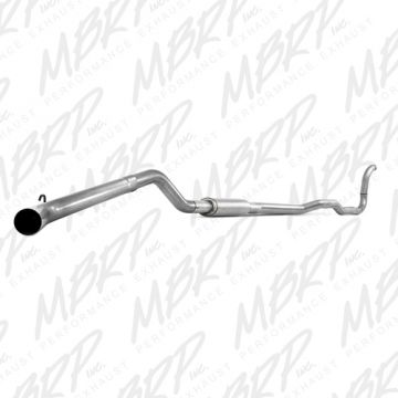 MBRP 4" Turbo Back, Single Side Exit Exhaust WITH MUFFLER, Aluminum