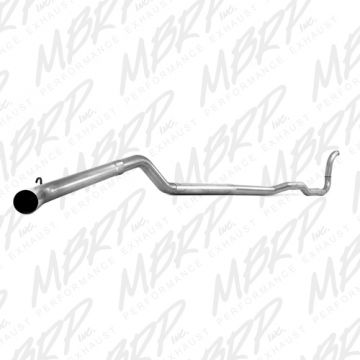 MBRP 4" Turbo Back, Single Side Exit Exhaust NO MUFFLER, Aluminum LM