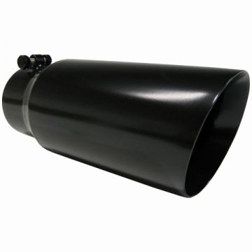 MBRP Exhaust Tip 5" O.D. Dual Wall Angled 4" Inlet 12" Length-Black Finish