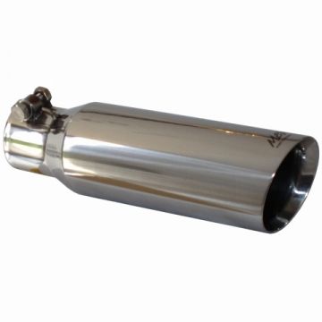 MBRP Exhaust Tail Pipe Tip 3 1/2" O.D. Dual Wall Angled 2 1/2" Inlet 12" Length T304 Stainless