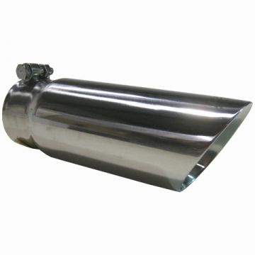 MBRP 3.5" Tip Dual Wall Angled End 3" Inlet 12" Length Bolt-On T304 Stanless