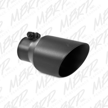 MBRP 4" Tip Dual Wall Angled 2.5" Inlet 8" Length Bolt-On Black LK