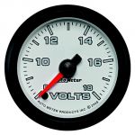 Voltmeter, 8-18V, Digital Stepper Motor White/Black Pro-Cylce
