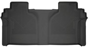 Husky Floor Liners 2nd Seat Floor Liner 2019-Present Silverado/Sierra 1500 Crew Cab Pickup -Black