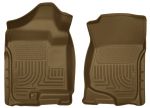 Husky Floor Liners Front 07-14 Escalade/Avalanche/Silverado/Sierra/Yukon/Suburban -Tan