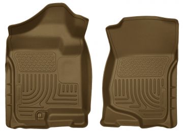 Husky Floor Liners Front 07-14 Escalade/Avalanche/Silverado/Sierra/Yukon/Suburban -Tan