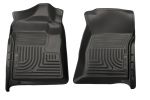 Husky Floor Liners Front 07-14 Silverado/Sierra -Black