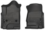 Husky Floor Liners Front 14-15 Escalade/Silverado/Suburban/Tahoe/Sierra/Yukon -Black