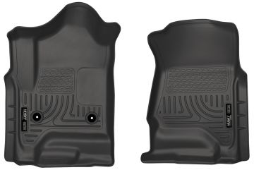 Husky Floor Liners Front 14-15 Escalade/Silverado/Suburban/Tahoe/Sierra/Yukon -Black