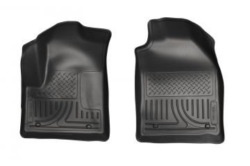 Husky Floor Liners Front 10-13 Ford Transit Connect W/Factory Carpeting -Black