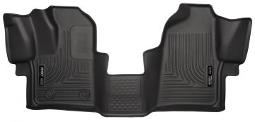 Husky Floor Liners Front 2015 Ford Transit Carpeted Models -Black