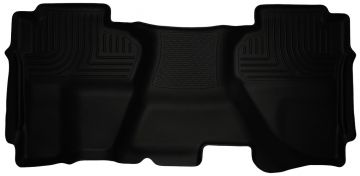 Husky Floor Liners 2nd Seat (Full Coverage) 07-13 Silverado/Sierra Extended Cab -Black