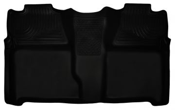 Husky Floor Liners 2nd Seat (Full Coverage) 07-14 Silverado/Sierra Crew Cab -Black