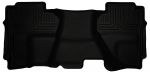 Husky Floor Liners 2nd Seat (Full Coverage) 14-15 Silverado/Sierra Dbl Cab -Black
