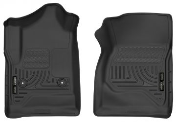 14-18 Chevrolet Silverado 1500/2500 HD/3500 HD Front Floor Liners Black Husky Liners