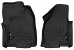12-16 Ford F-250/F-350/F-450 Super Duty Front Floor Liners Black Husky Liners