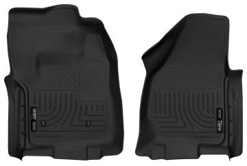 12-16 Ford F-250/F-350/F-450 Super Duty Front Floor Liners Black Husky Liners