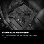 X-ACT Contour Front And 2nd Seat Floor Liners 17-20 Ford Super Duty Crew Cab Black Husky Liners
