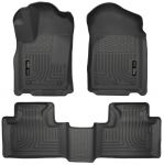 Husky Floor Liners Front & 2nd Row 11-15 Dodge Durango (Footwell Coverage) -Black