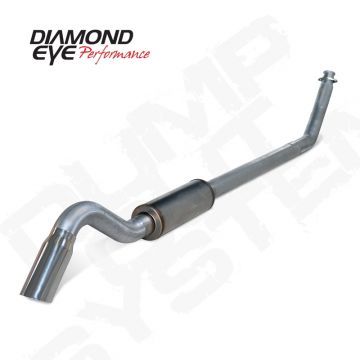 Diamond Eye 4" Turbo Back Turn Down With Muffler Exhaust System