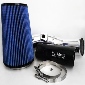 No Limit Fabrication 6.0 PowerStroke Cold Air Intake Polished Oiled Filter Incl PCV Provision & Hose